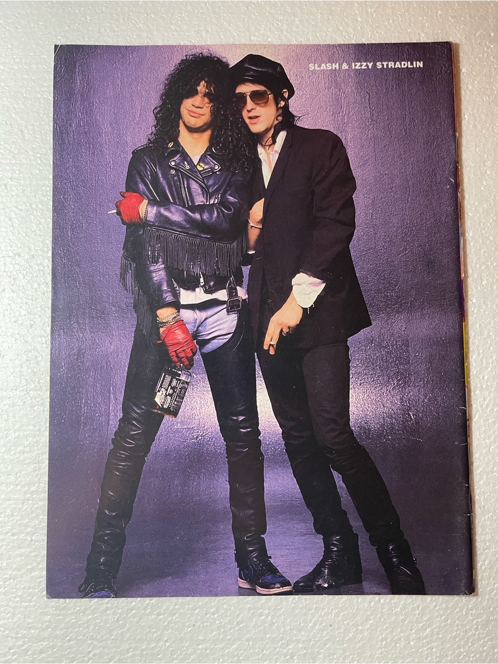Slash & Izzy Stradlin Pinup - Purple Background